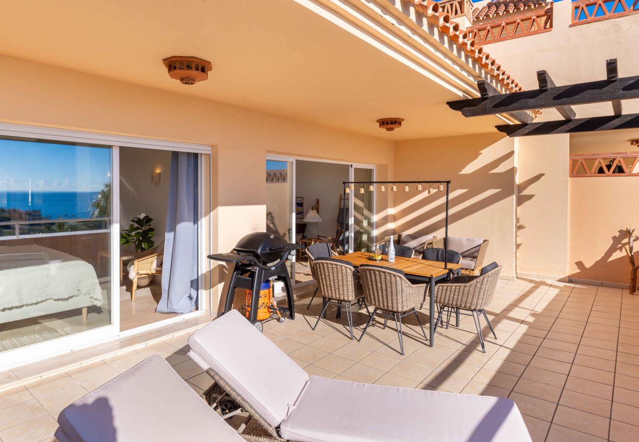 Lejlighed i Mijas Costa - Luksus lejlighed med havudsigt – få skridt til strand og restauranter