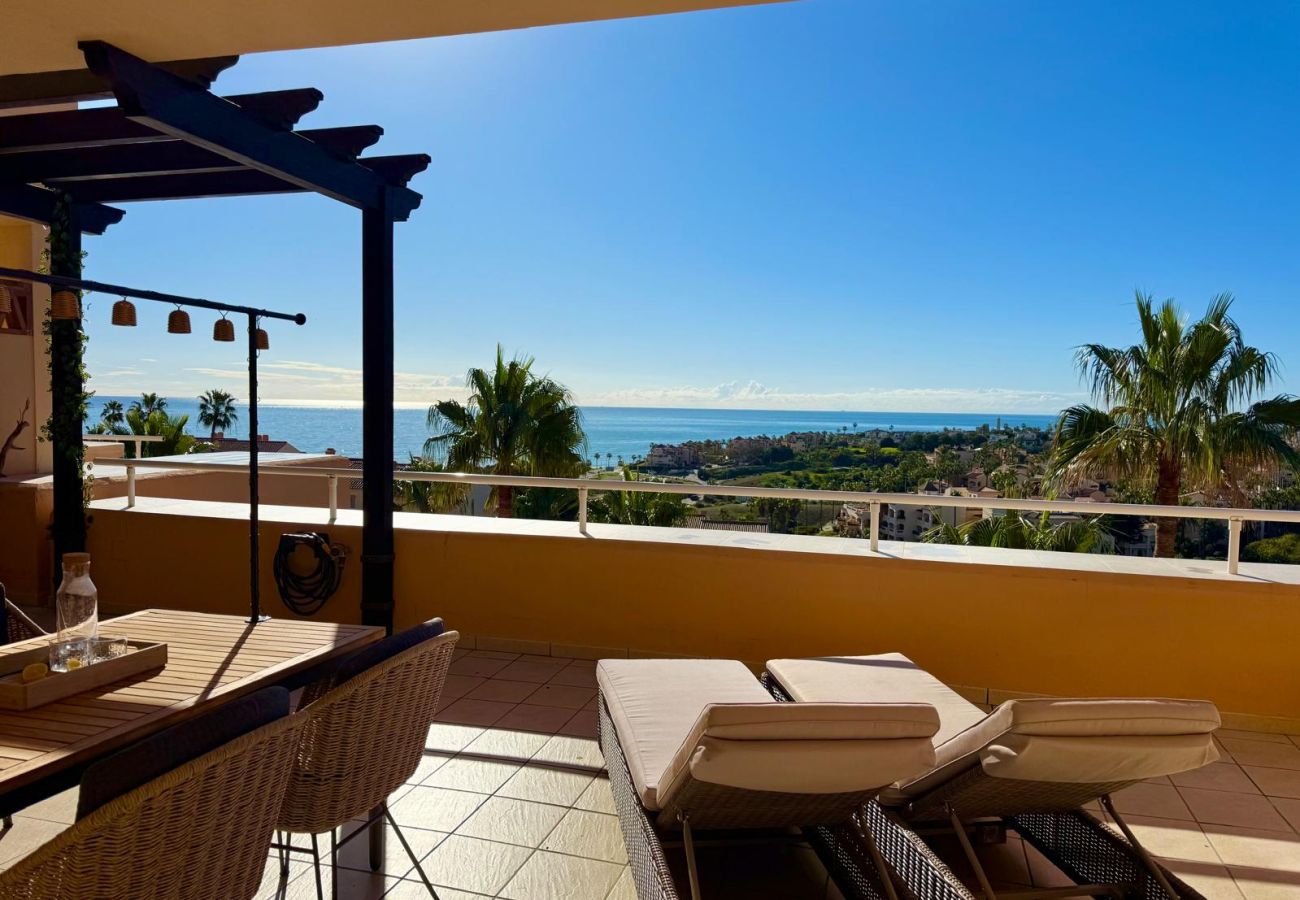 Lejlighed i Mijas Costa - Luksus lejlighed med havudsigt – få skridt til strand og restauranter