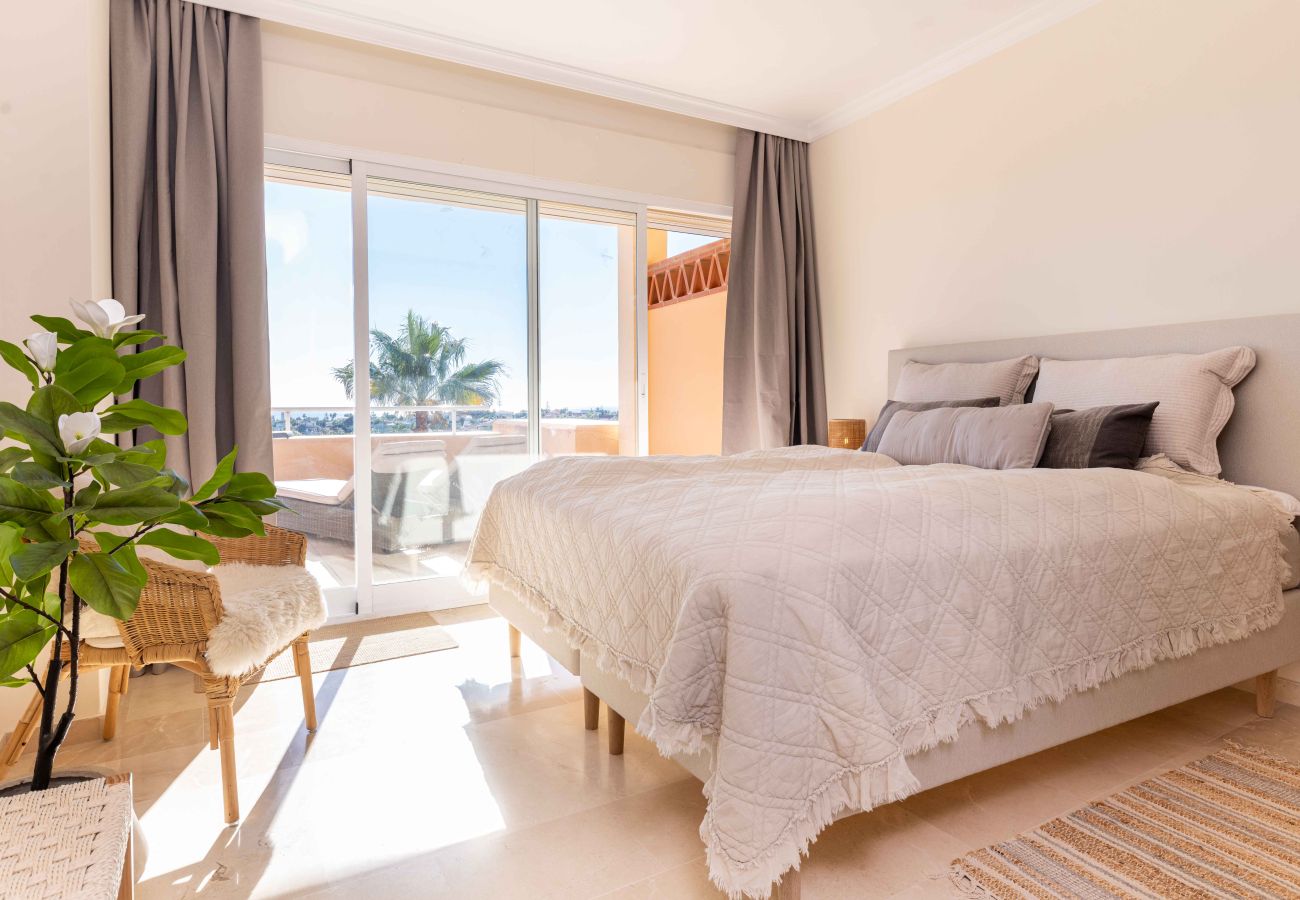 Apartamento en Mijas Costa - Apartamento de lujo con vistas al mar, a pocos pasos de la playa y restaurantes