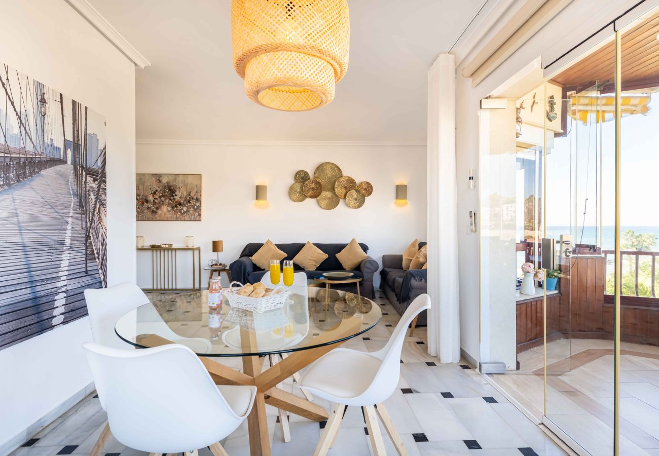 Apartment in Mijas Costa - Front Beach Complex with direct access to the beach